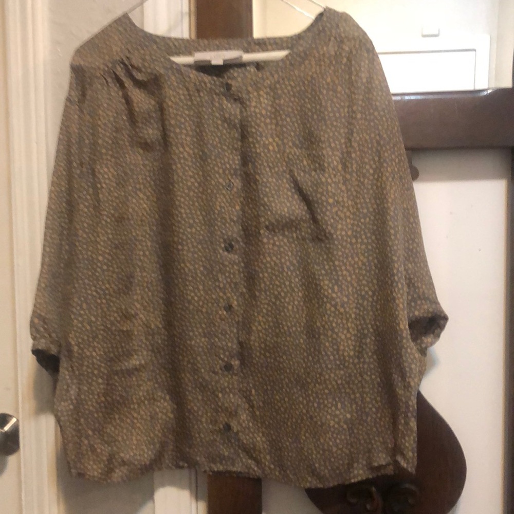 Loft M silky shirt